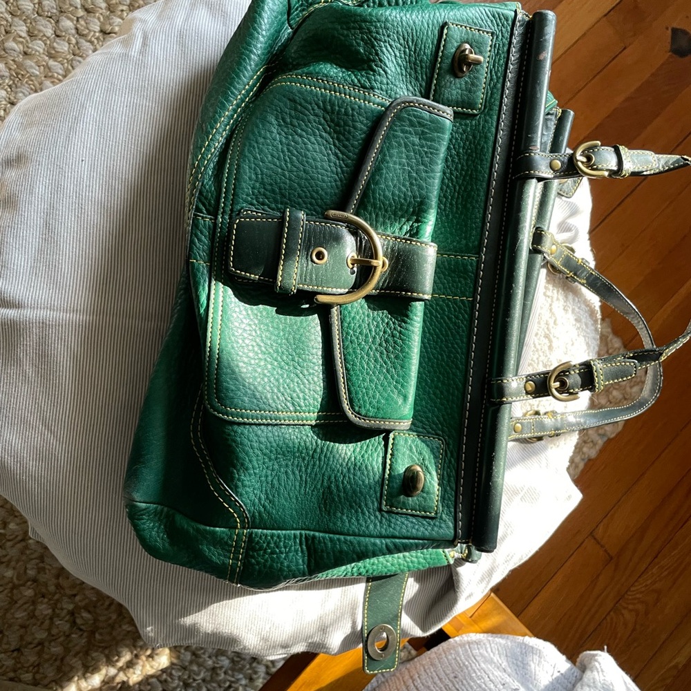 Coach Satchel Bag.  Beautiful green.